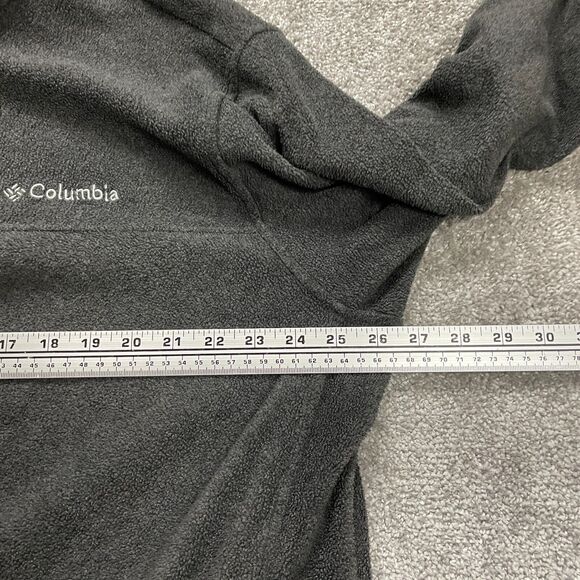 Columbia Steen Mountain Fleece Jacket Mens XL Gray Full Zip Pockets High Neck - Picture 7 of 11